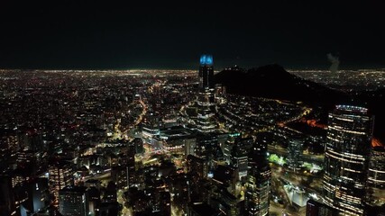 Santiago at Night with Glowing Skyline - Powered by Adobe