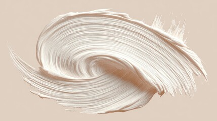 Creamy, light beige, swirled paint stroke