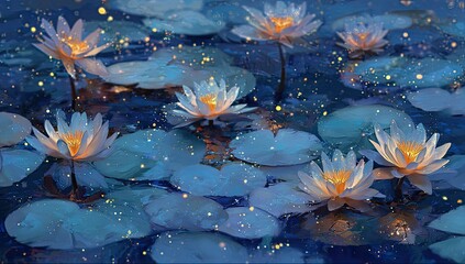 Night-blooming water lilies