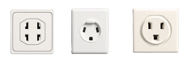 Set of Electric Switch and Power Outlets, cutout