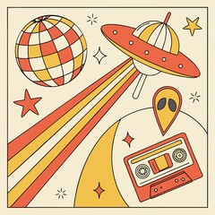 space rocket vector illustration