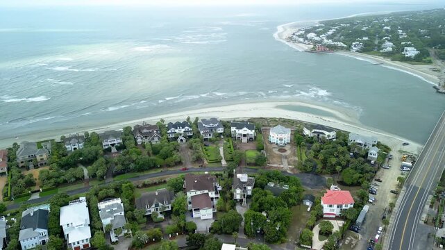 Isle of Palms South Carolina aerial drone shot