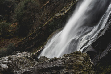 waterfall in the mountains