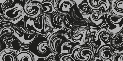 Floral isolated hand drawn seamless pattern. White background wallpaper illustration with black line art striped paisley flowers, curve swirl leaves and flourish abstract  ornaments. Vector  texture