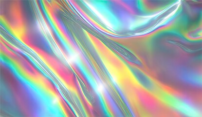 Fototapeta premium Abstract iridescent holographic fabric (3)