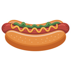 hot dog with mustard