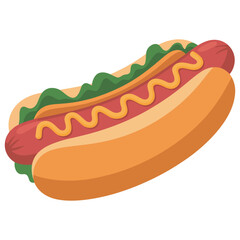 hot dog with mustard