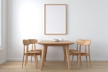 Simple dining room mockup