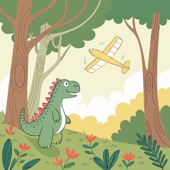 dinosaur in the forest