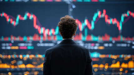ESG Investing Trend concept. Investor Analyzing Green Bonds Market Trends on Financial Chart with High Fidelity Display