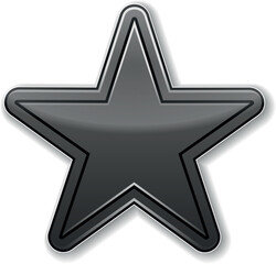 Black and White star. Golden Christmas star isolated on white background. Nice illustration of a 3d look Black and White star on white background. Star vector collection.