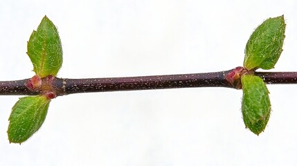 High-resolution minimal twig composition, 35mm lens rendering delicate structure against a calm studio tone