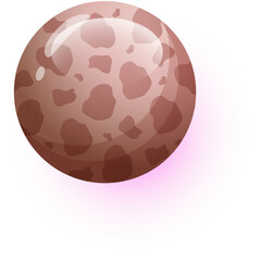 vector illustration of a comic planet