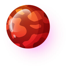 vector illustration of a comic planet