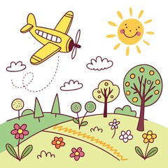 autumn landscape with trees