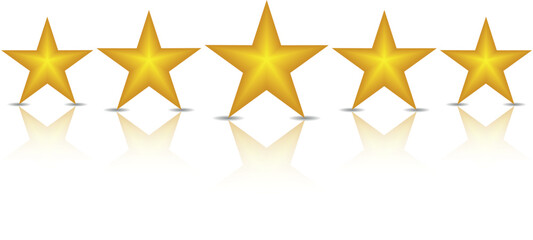 Gold star. Golden Christmas star isolated on white background. Nice illustration of a 3d look Gold star on white background. Star vector collection.	