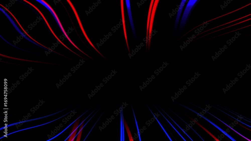 Aufkleber dynamic abstract lines of vibrant red and blue light streaking across a dark background, creating a 