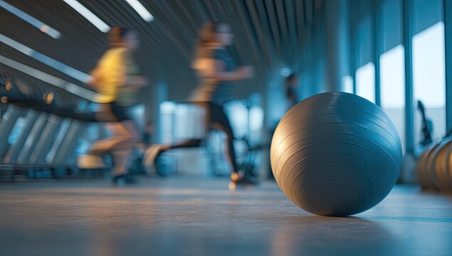 Gym Interior with people exercising