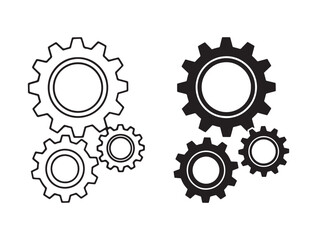 Interlocking gears symbolizing teamwork mechanism and industry progress vector