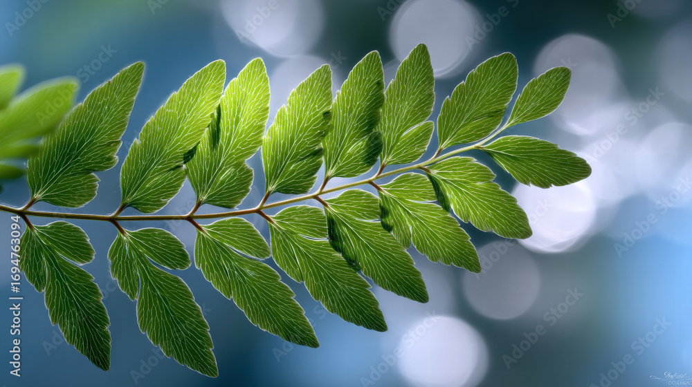 Poster leaf floating gently in soft light creates visual for philosophical theme with tranquil mood and nat