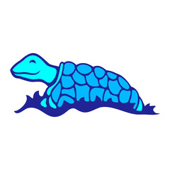 Water turtle swimming water happy cute smile comic