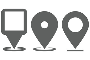 Location or map pin icon symbol set. Location pointer. Black and red location icon set on white background. Vector illustration. location symbol pin symbol location icon pin icon pin vector location 
