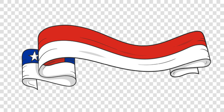 Chilean independence day template in cartoon design. waving chilean ribbon flag design - Powered by Adobe