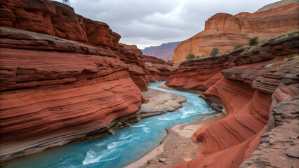 Red rock slot canyon ribbon