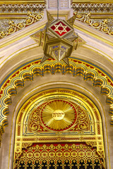 Obraz premium Great synagogue of Budapest, Hungary. Torah ark