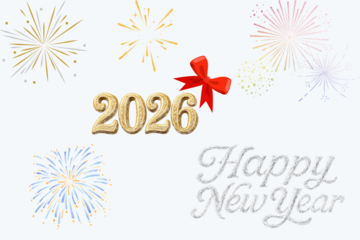 Happy new year 2026 ,Transparent designs four your festive moment's