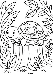 Fototapeta premium tortoise coloring page 29.eps