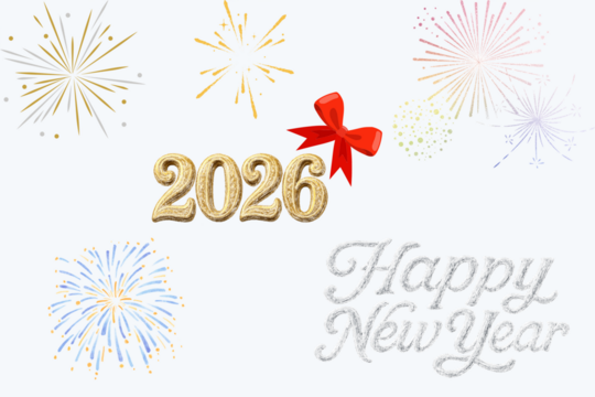Happy new year 2026 ,Transparent designs four your festive moment's