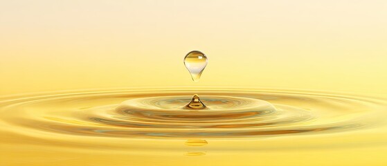 Liquid droplet on a golden surface