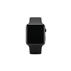 Modern smartwatch displaying blank screen ready for your digital life and fitness tracking transparent background