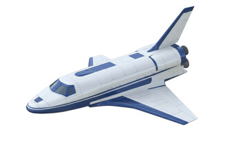 Isolated Space Shuttle Vehicle, Futuristic Transportation Concept, Aerospace Technology