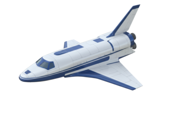 Isolated Space Shuttle Vehicle, Futuristic Transportation Concept, Aerospace Technology