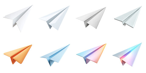 PNG paper plane no bg sample mockup craft fyling concept using for decoration.