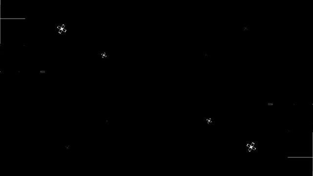 HUD elements alpha video overlay 4k footage, tech background with hud elements footage, futuristic elements footage