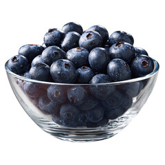 Obraz na płótnie Canvas Bowl of Blueberries, isolated on transparent background