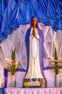 Our Lady of Kibeho statue in Saint Peter&acirc;&euro;&trade;s catholic church, Karongi, Rwanda
