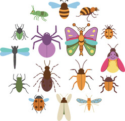 set of insects