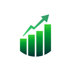 business graph with arrow