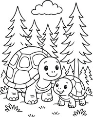 tortoise coloring page 64.eps