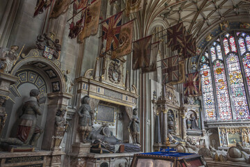 Fototapeta premium Canterbury cathedral, Kent, U.K. Saint Michaelâ€™s chapel, also known as the warriorsâ€™ chapel