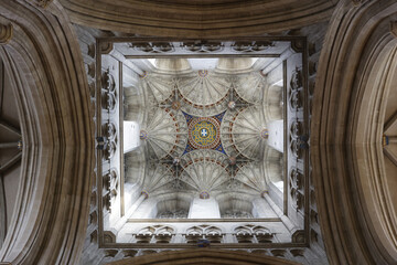 Canterbury cathedral, Kent, U.K.  3-fan vault Ceiling