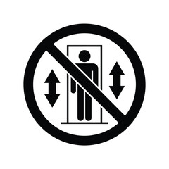 No elevator sign symbol for accessibility and prohibition © ariyan