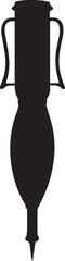 Pen silhouette icon vector