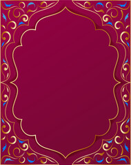 Luxury elegant golden wedding invitation or menu card