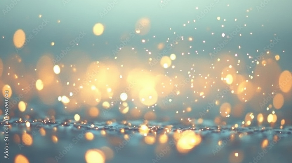 Aufkleber light reflections on water droplets create a mesmerizing display at dusk