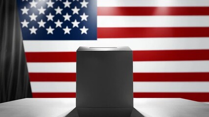 A voting box in black and white, great for election or civic-themed projects